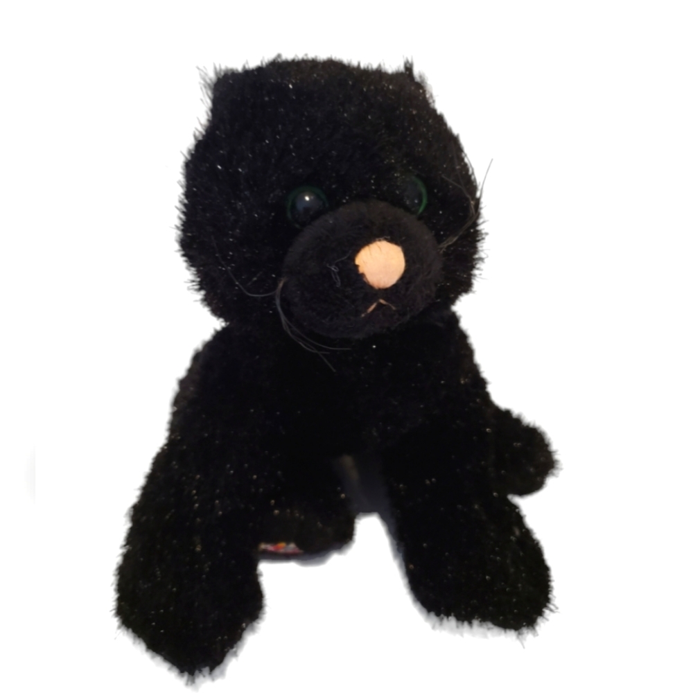 Ganz Webkinz Black Cat Plush Stuffed Animal Toy HM135 EUC No Code